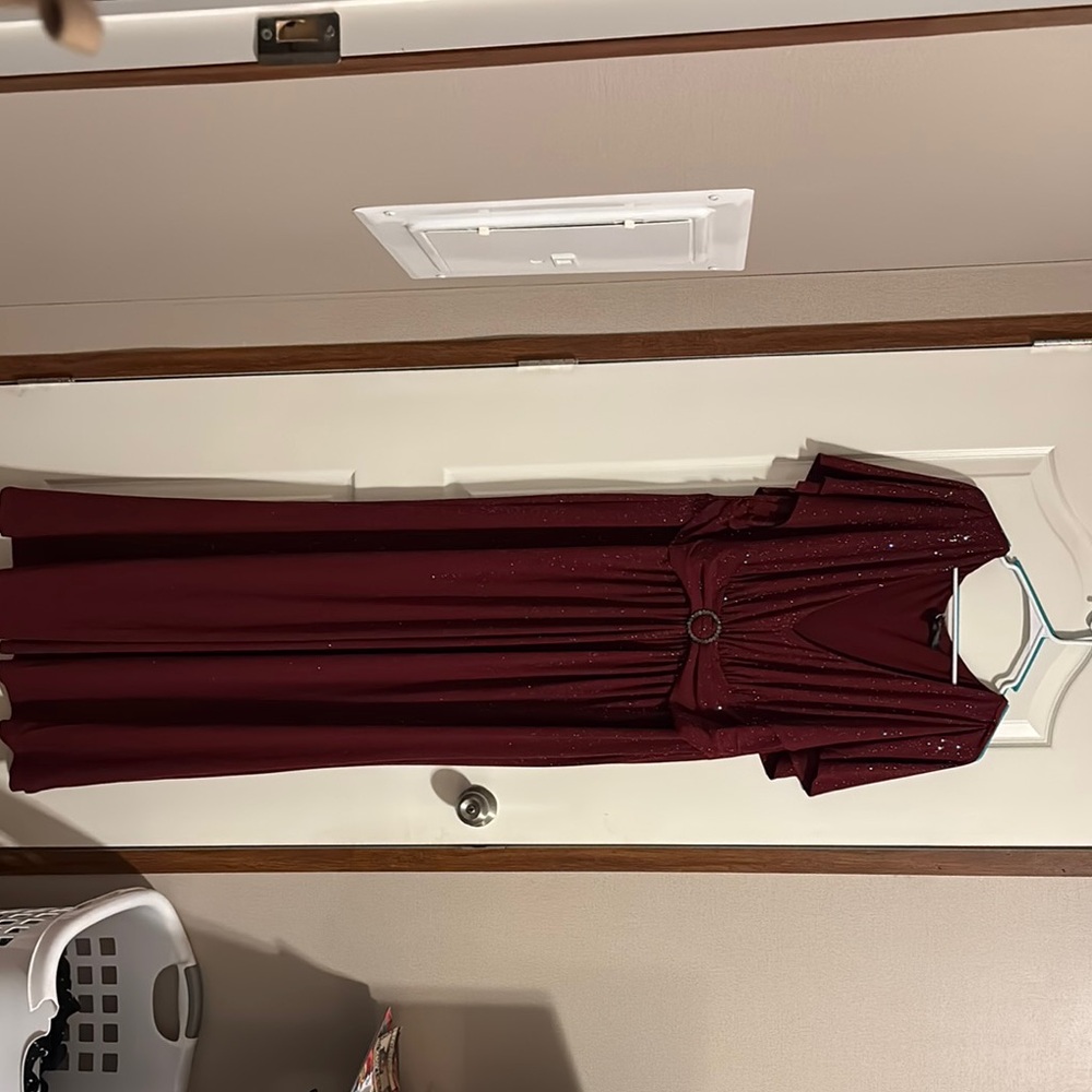 Elegant Burgundy Dress